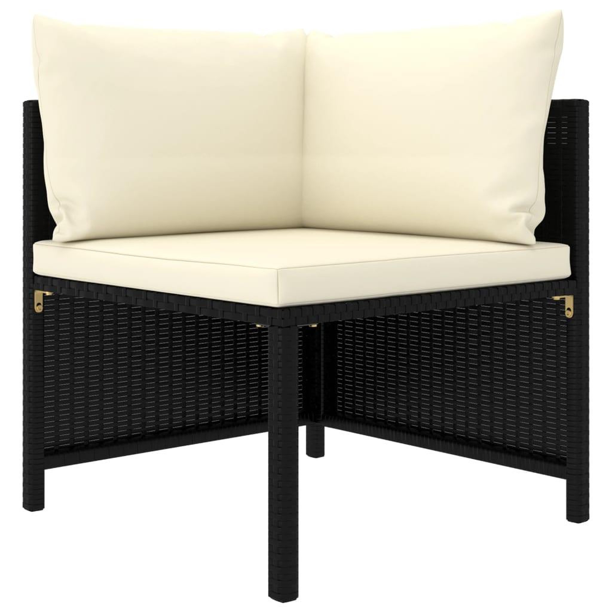 Voir la diapositive 3 : VIDAXL Salon de jardin 7 pcs avec coussins resine tressee noir