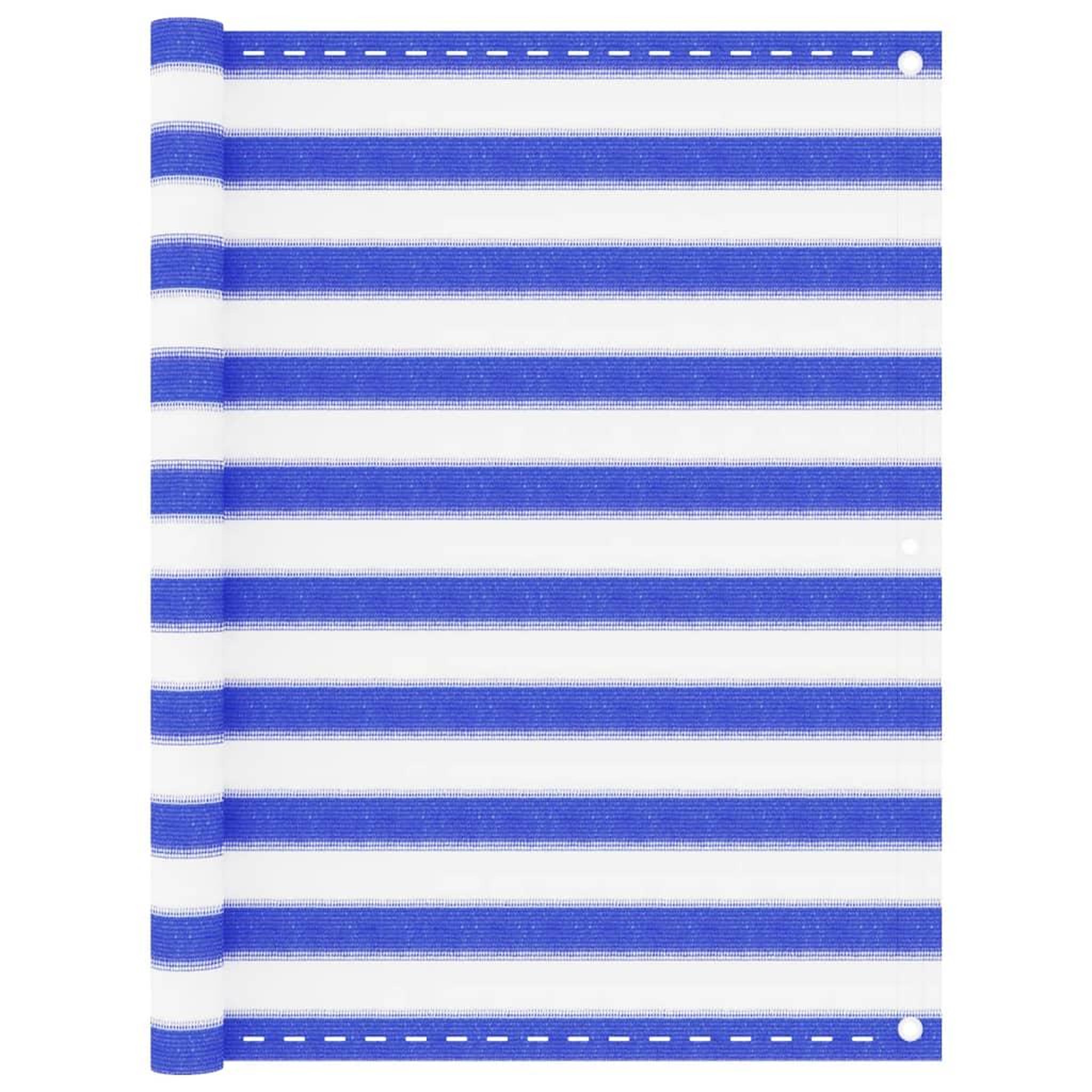 Voir la diapositive 1 : VIDAXL Ecran de balcon Bleu et blanc 120x600 cm PEHD