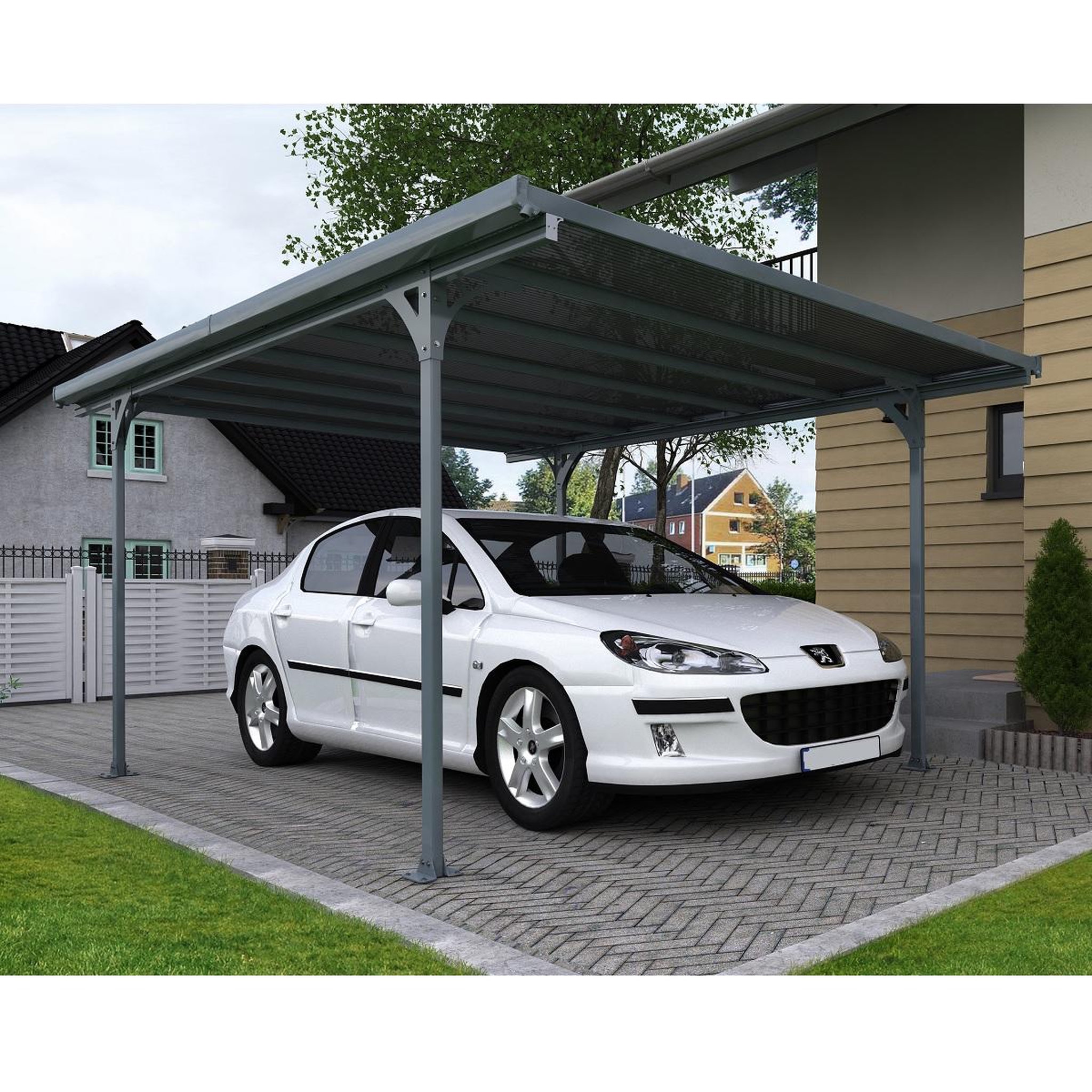 Voir la diapositive 4 : Canopia by PALRAM Carport aluminium VERONA 1 voiture