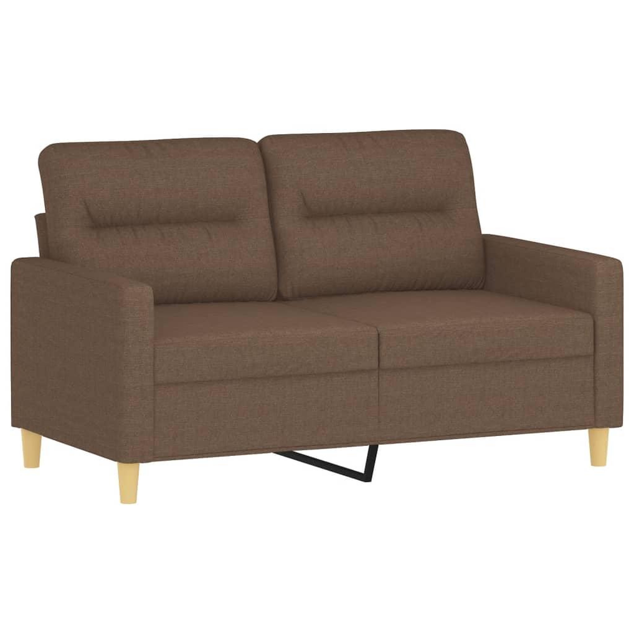 Voir la diapositive 4 : VIDAXL Ensemble de canapes 3 pcs avec coussins Marron Tissu