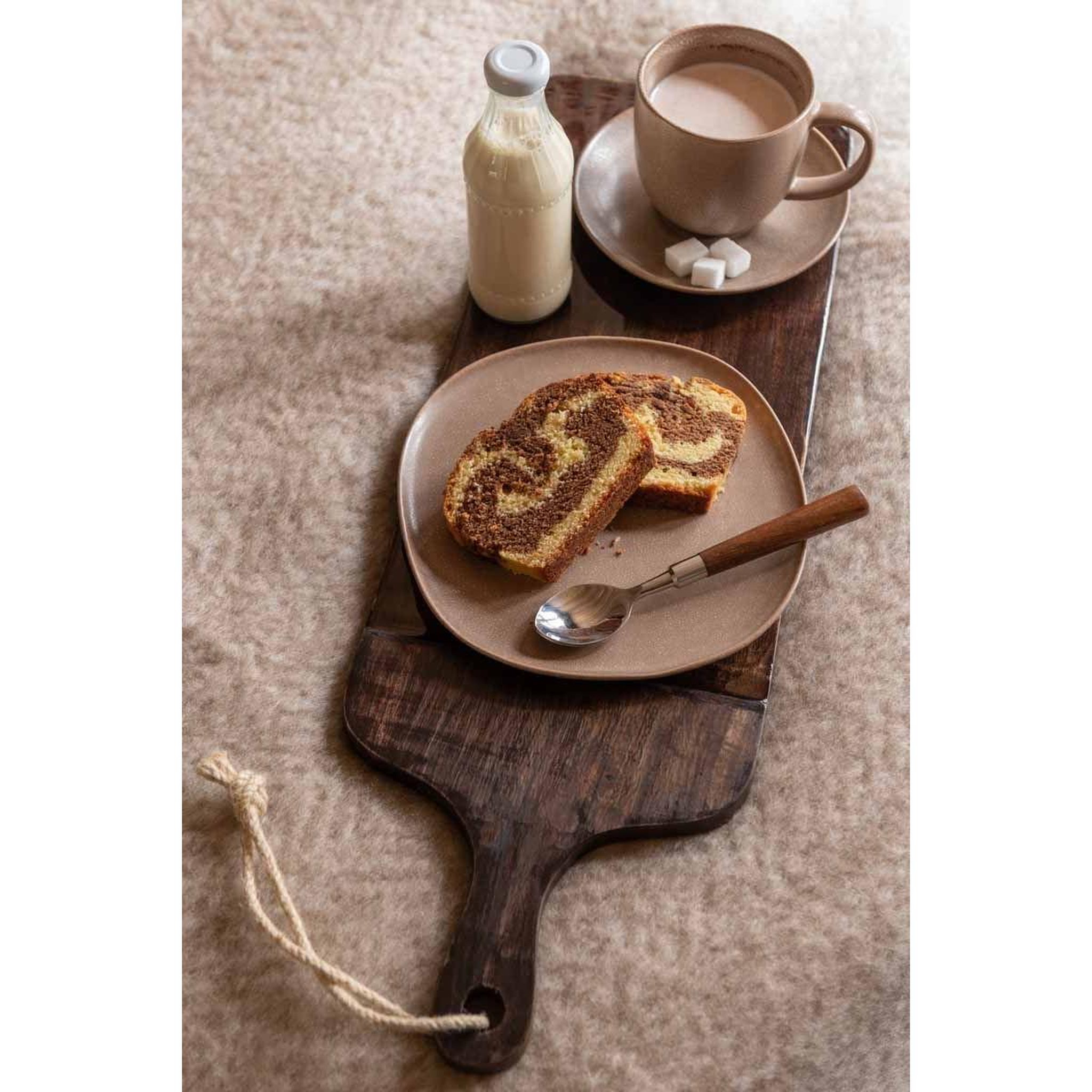 Voir la diapositive 3 : J-LINE Planche à découper en bois  pyra  59cm marron