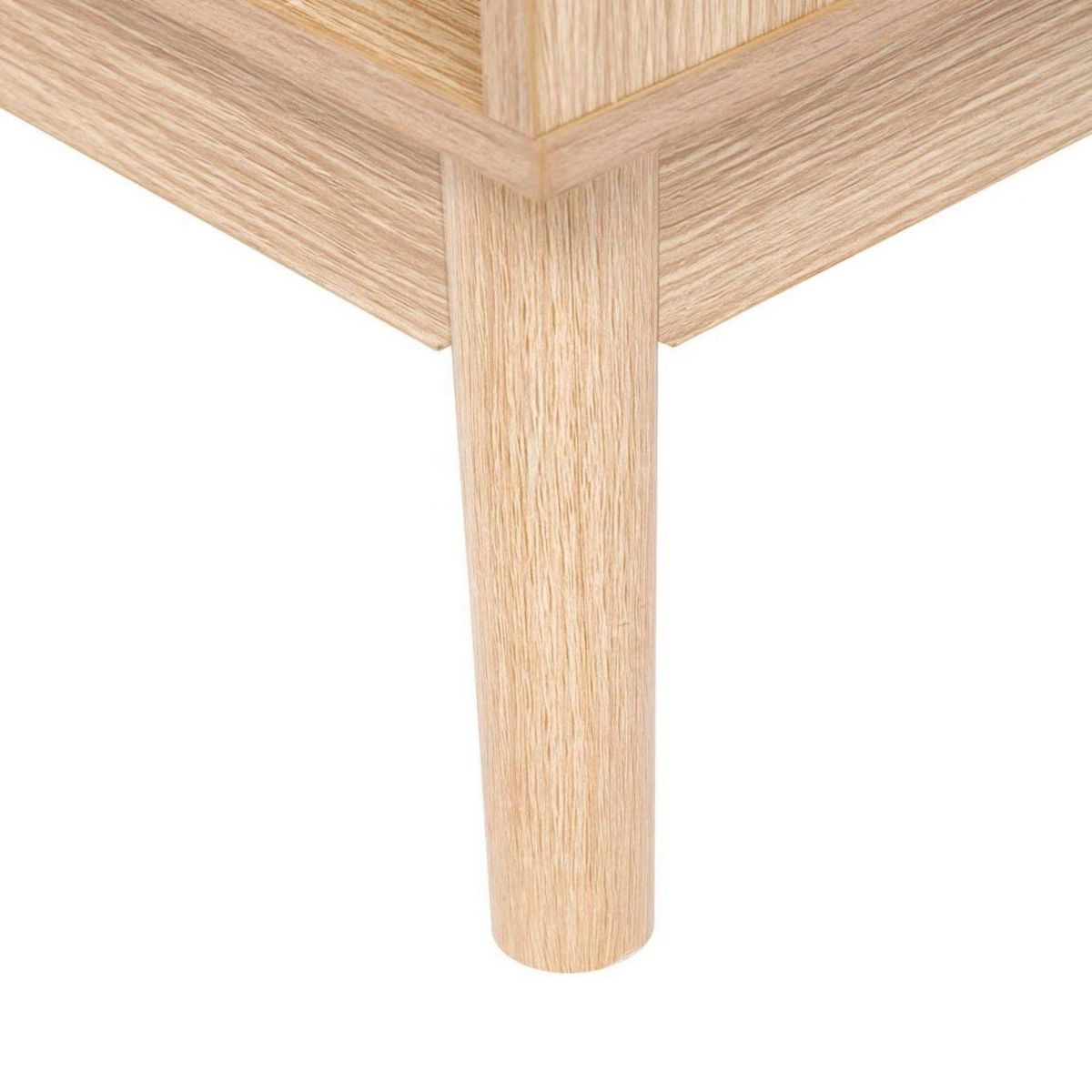 FIVE Bibliothèque 8 niches effet bois naturel ABANA - Beige