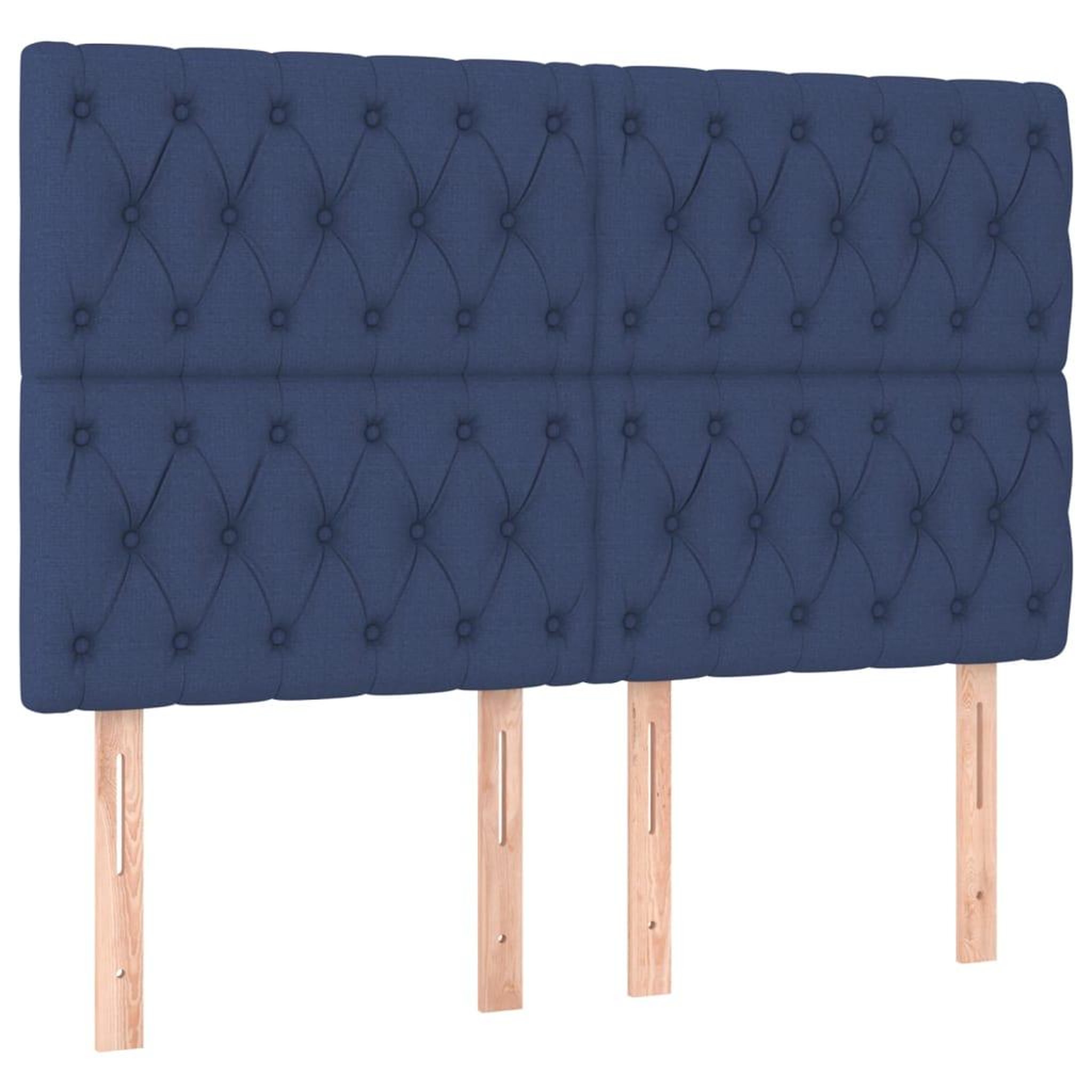 Voir la diapositive 2 : VIDAXL Tetes de lit 4 pcs Bleu 72x7x78/88 cm Tissu