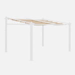 SWEEEK Toile de toit pour tonnelle 3x4m Murum - toile de rechange pergola, toile de remplacement. Coloris disponibles : Beige, Gris, Marron