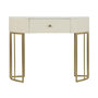 Voir la diapositive 2 : Paris Prix Console Design Effet Marbre  Sharon  100cm Blanc & Or