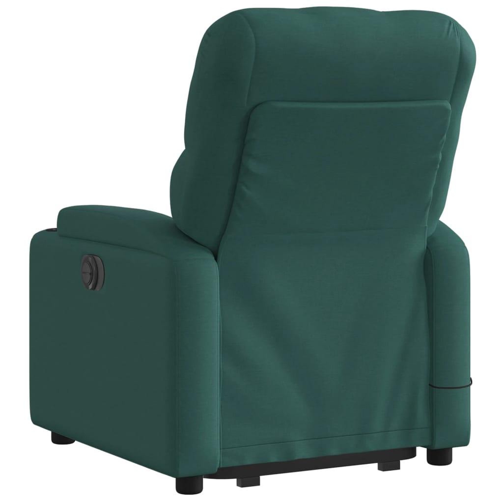 Voir la diapositive 5 : VIDAXL Fauteuil inclinable de massage Vert fonce Tissu