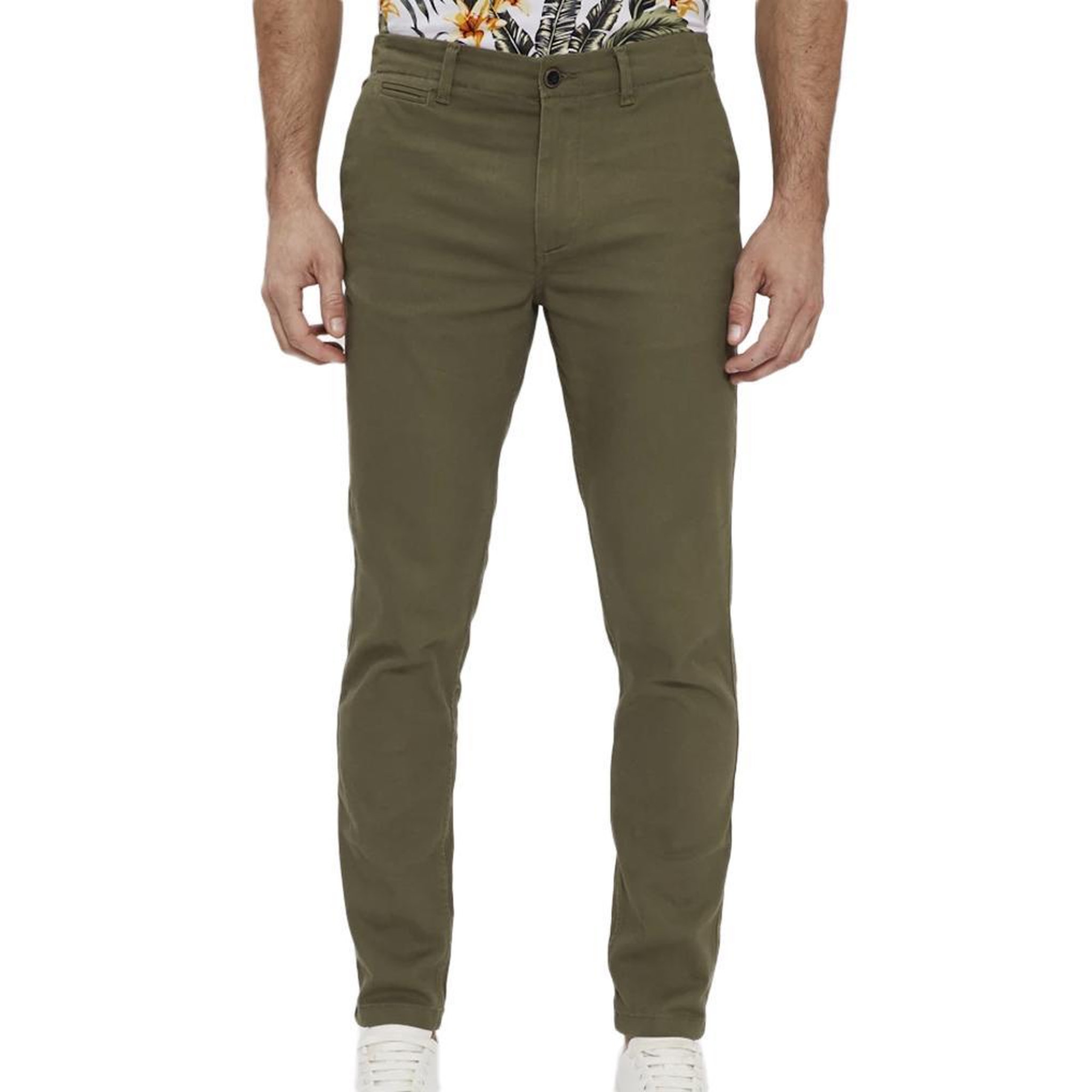 Jack & Jones Chino kaki homme jack & jones marco 12234107. Coloris disponibles : Vert