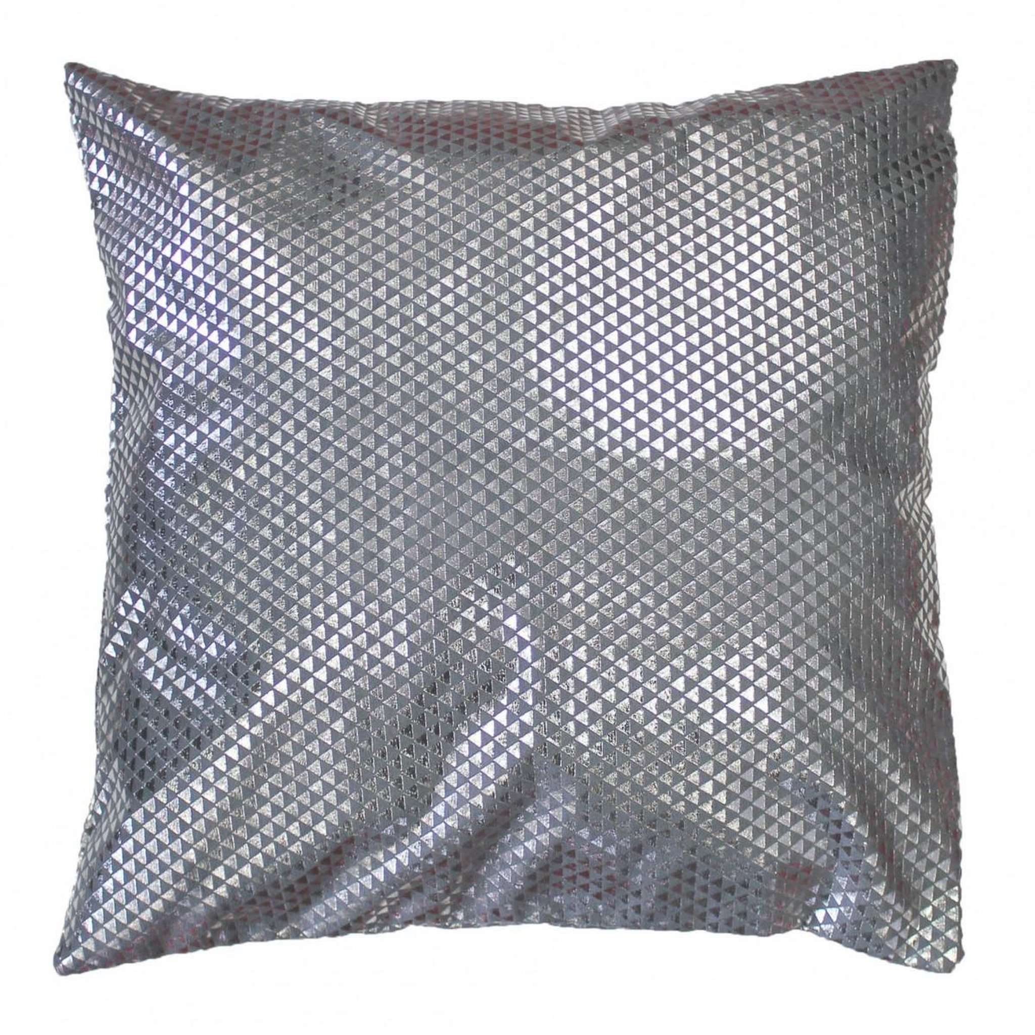 Eden Housse de coussin suede argent c1060 gris 40 x 40 cm