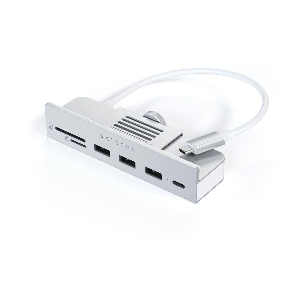 SATECHI Hub USB C USB-C/Multiports 6 en 1 iMac 24'' gris