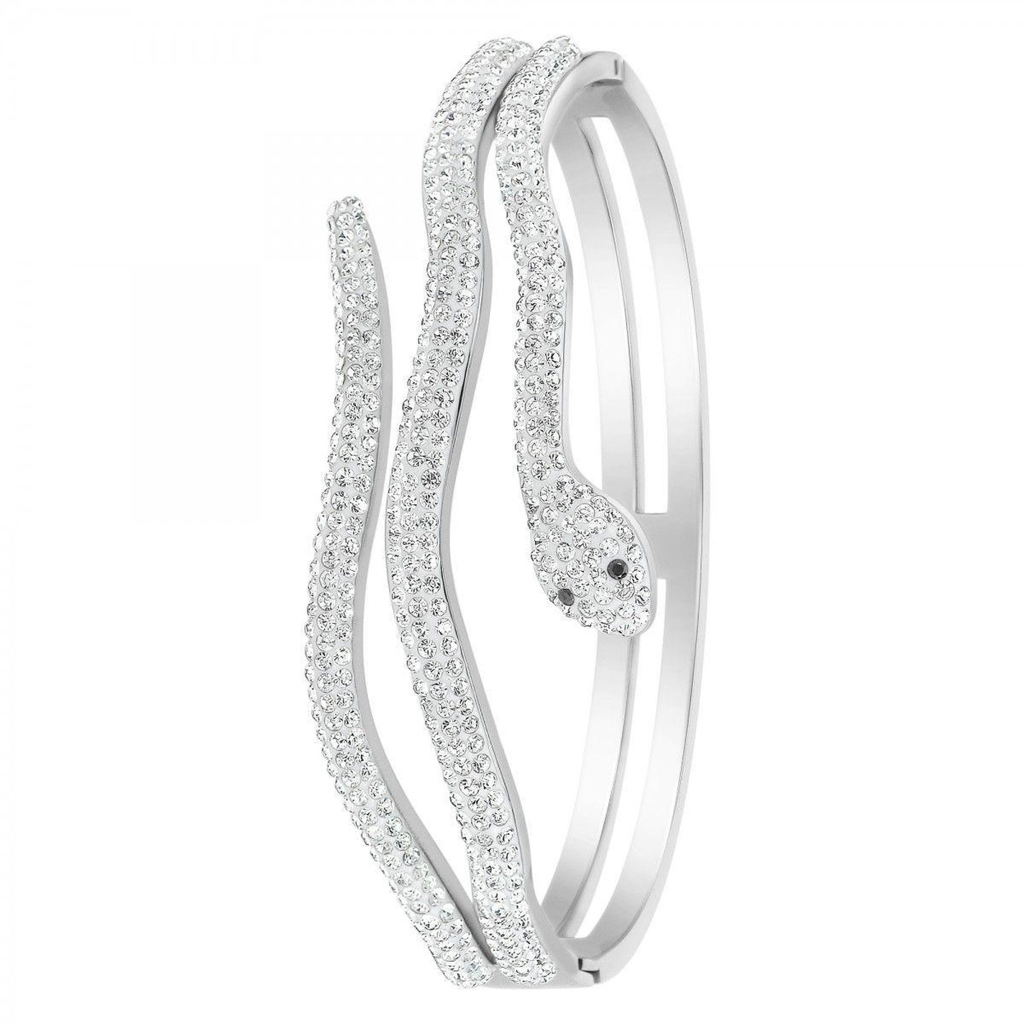SC CRYSTAL Bracelet serpent par SC Crystal orné de deux véritables diamants noirs
