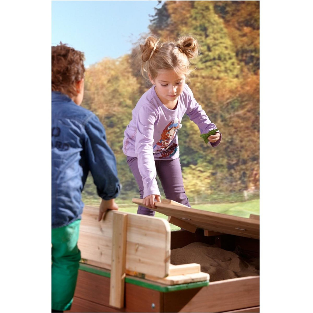 PRAGMA Bac à sable avec bancs -bois-H20cm-Ella