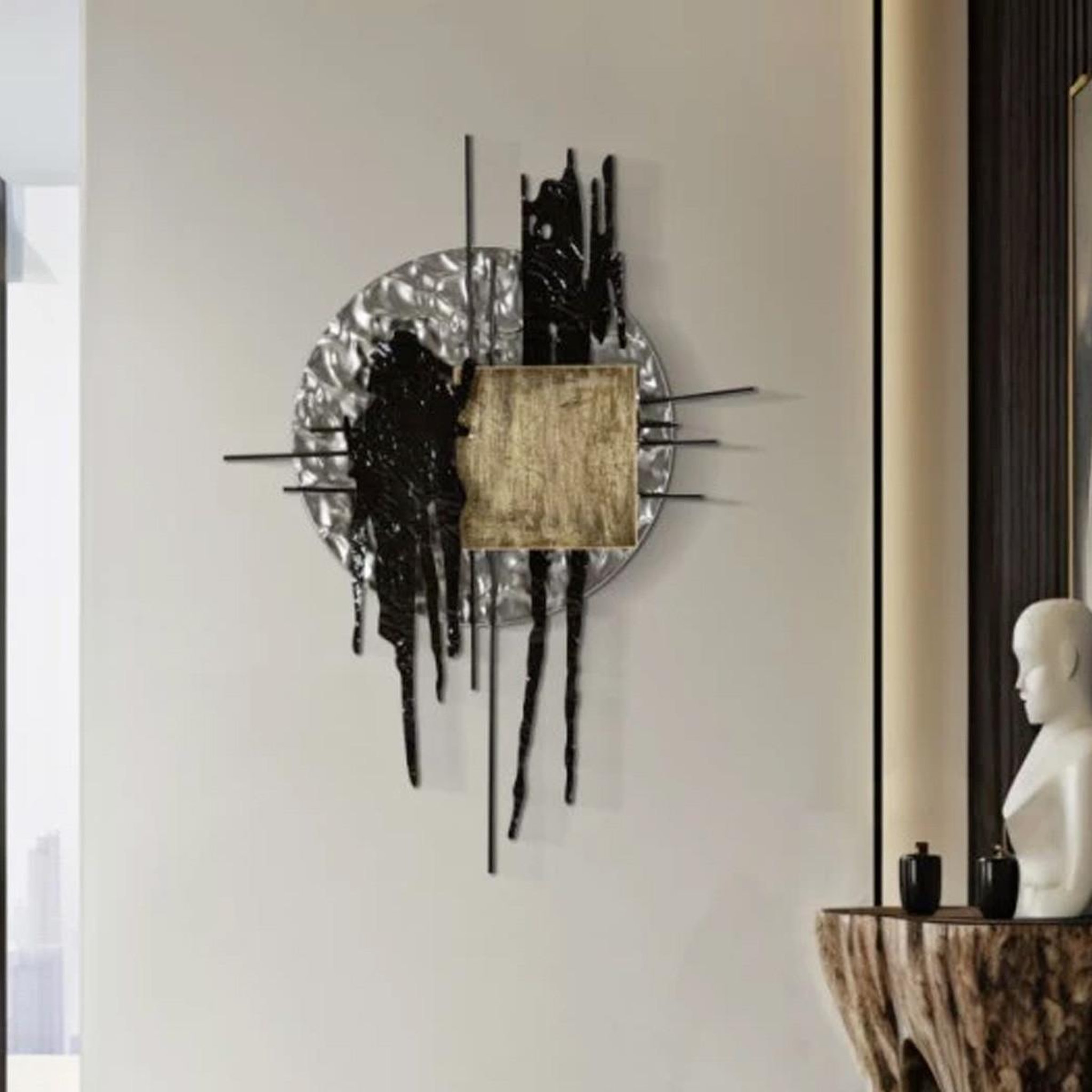 Voir la diapositive 5 : Paris Prix Déco murale en métal  cripton  71cm multicolore