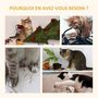 Voir la diapositive 6 : PAWHUT Arbre à chat style cosy chic griffoirs sisal naturel niche 2 paniers avec coussins plateforme 2 boules suspendues quenouille peluche courte crème beige