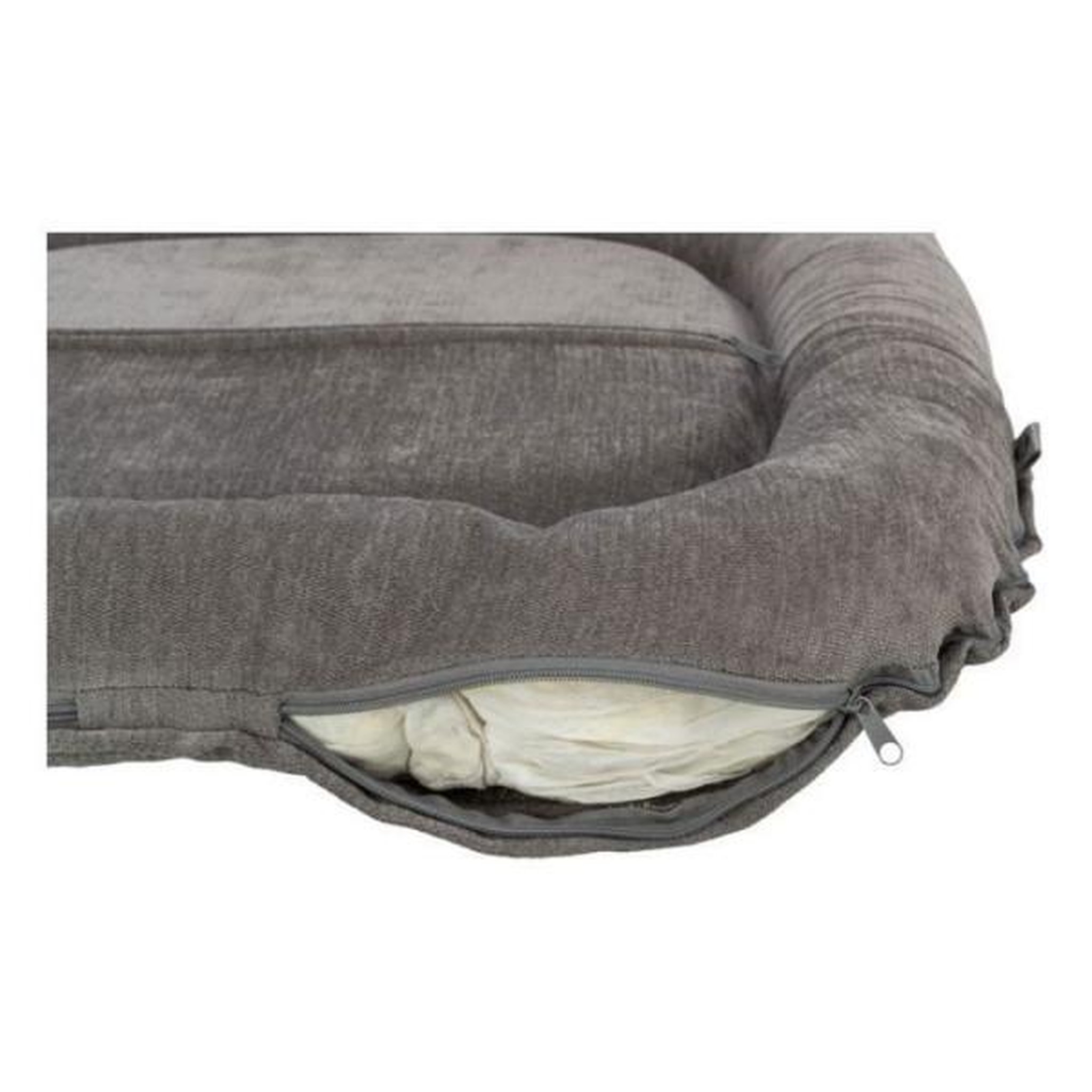 Voir la diapositive 4 : Trixie Coussin pour chien - TRIXIE - Vital LENNOX - Tissu chenille - Ovale - 90 x 70 cm - Gris