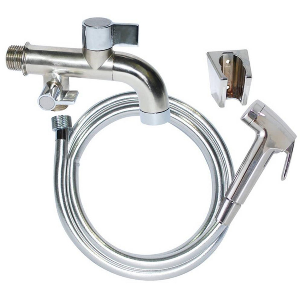 CENTRALE BRICO Robinet design in-two avec douchette et tuyau de 2 mètres