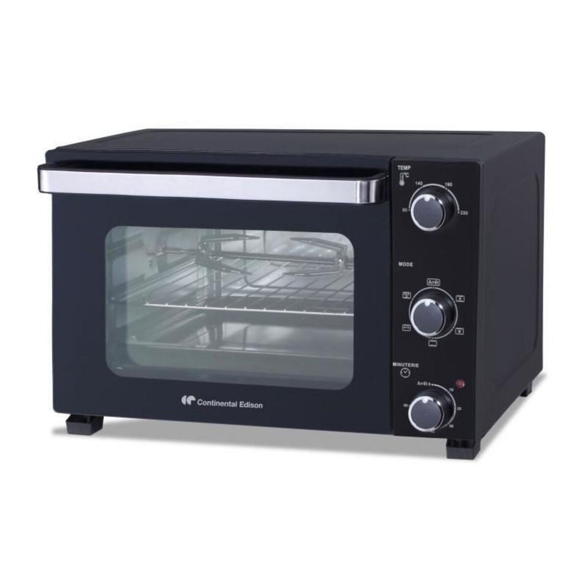 CONTINENTAL EDISON CONTINENTAL EDISON CEMF35B4 - Minifour electrique 35L noir - 1500W - Rotissoire, Convection naturelle