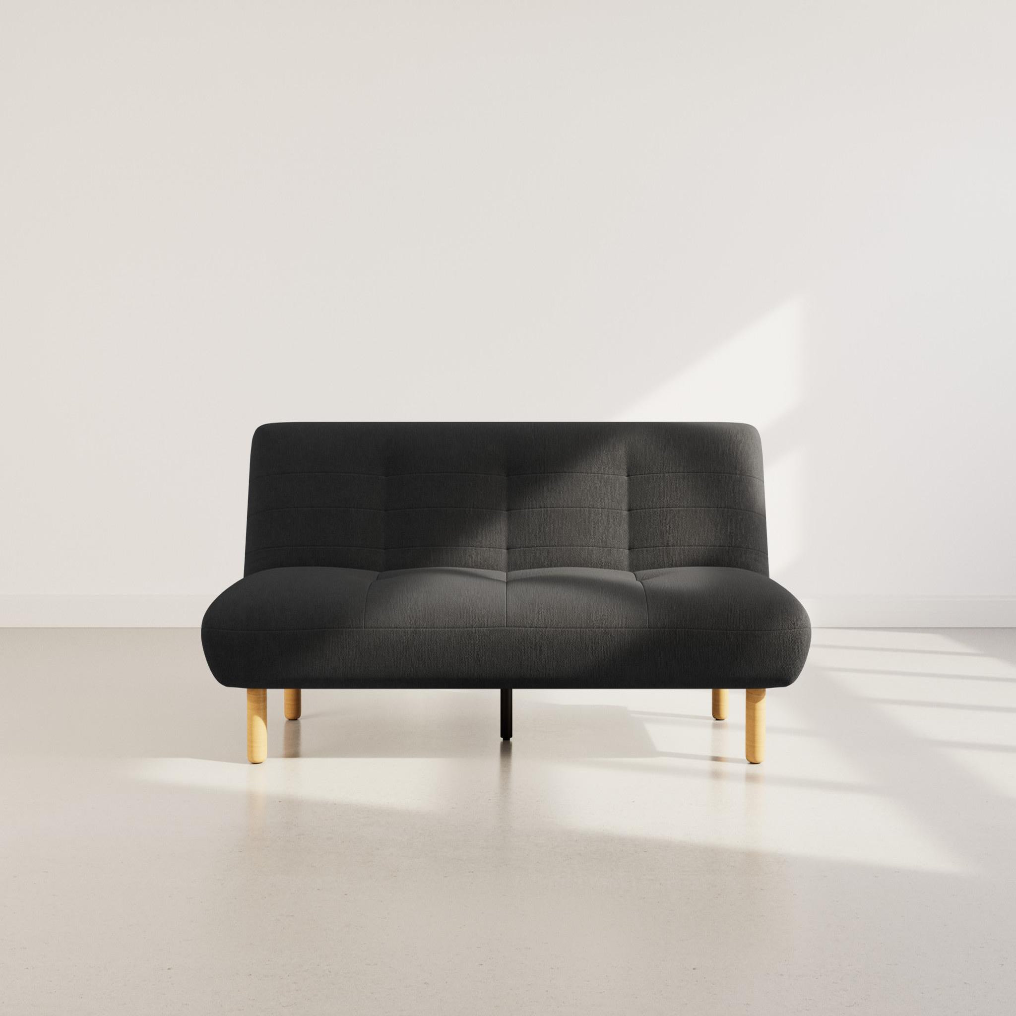 Voir la diapositive 5 : BEST MOBILIER Soan - banquette 2 places convertible clic-clac en velours texturé