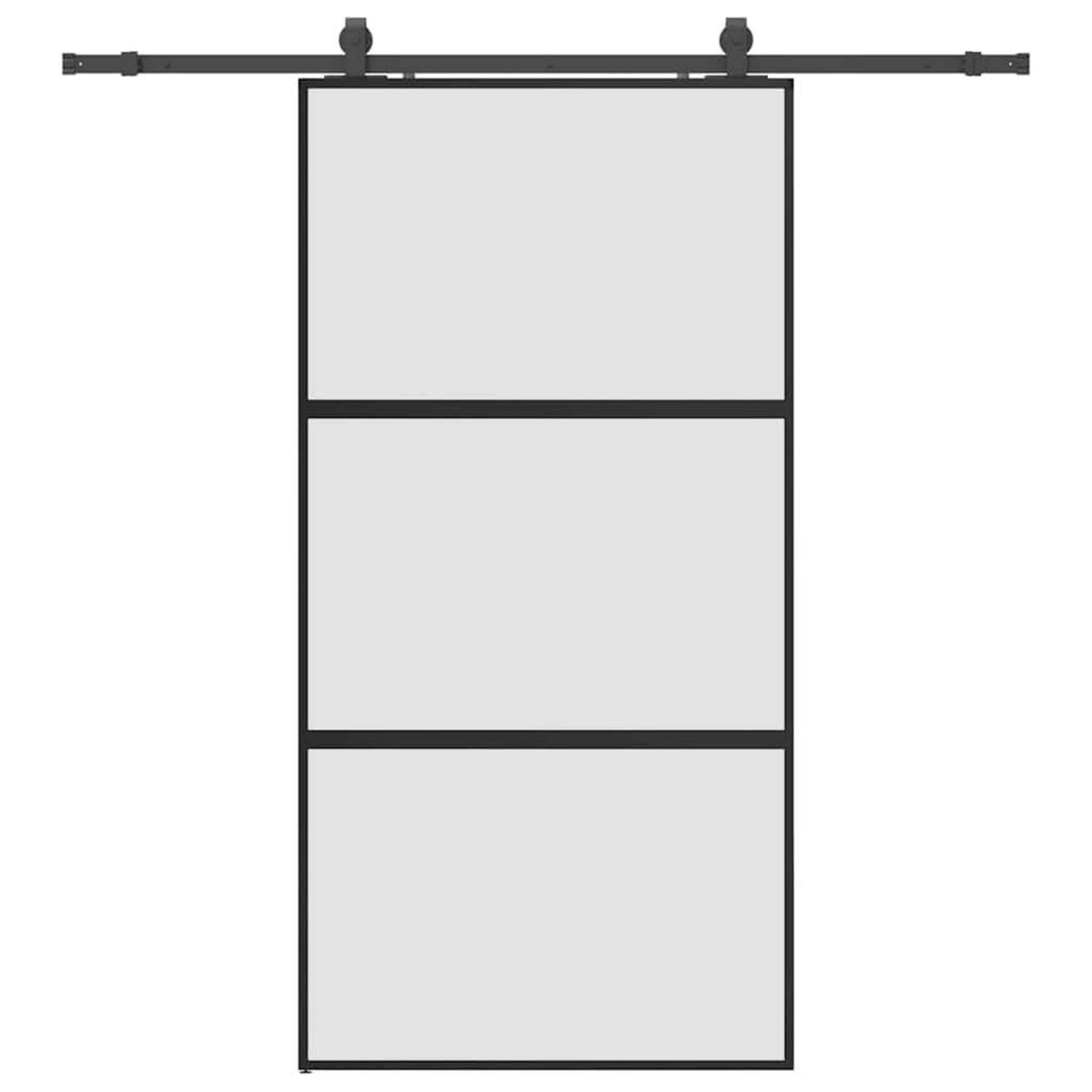 VIDAXL Porte coulissante avec kit de quincaillerie noir 102,5x205 cm