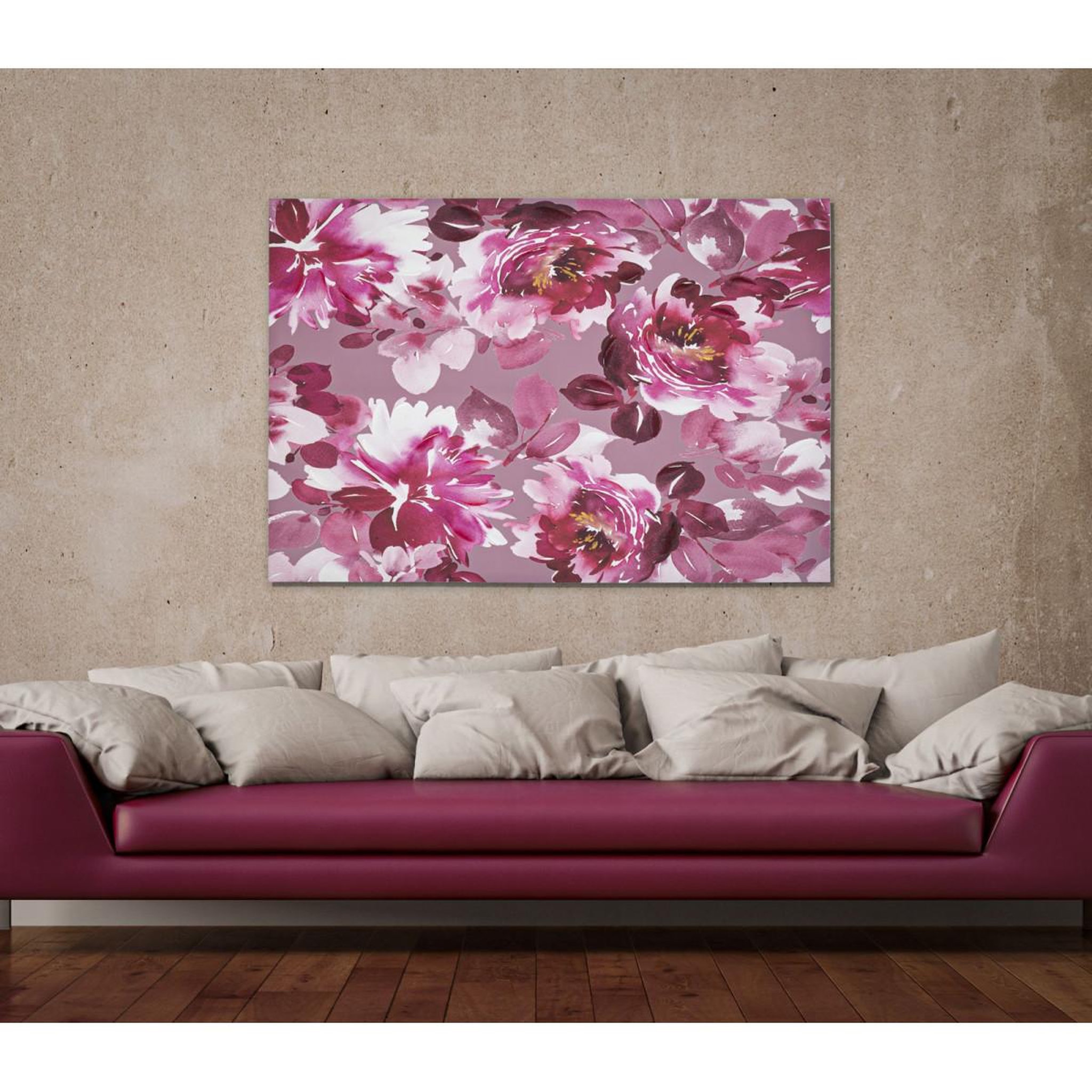 Voir la diapositive 5 : Paris Prix Toile imprimée déco  optic  80x120cm rose