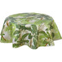 Voir la diapositive 1 : HABITABLE Nappe en toile cirée ronde motif tropical MONKEY - Diam. 150 cm