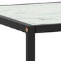 VIDAXL Table basse Noir avec verre marbre blanc 120x50x35 cm