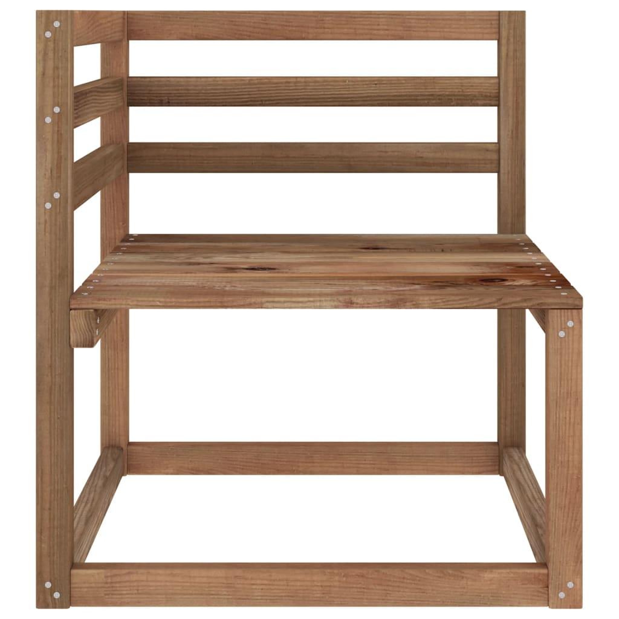 Voir la diapositive 3 : VIDAXL Canapes d'angle palette de jardin 2 pcs Marron Pin impregne