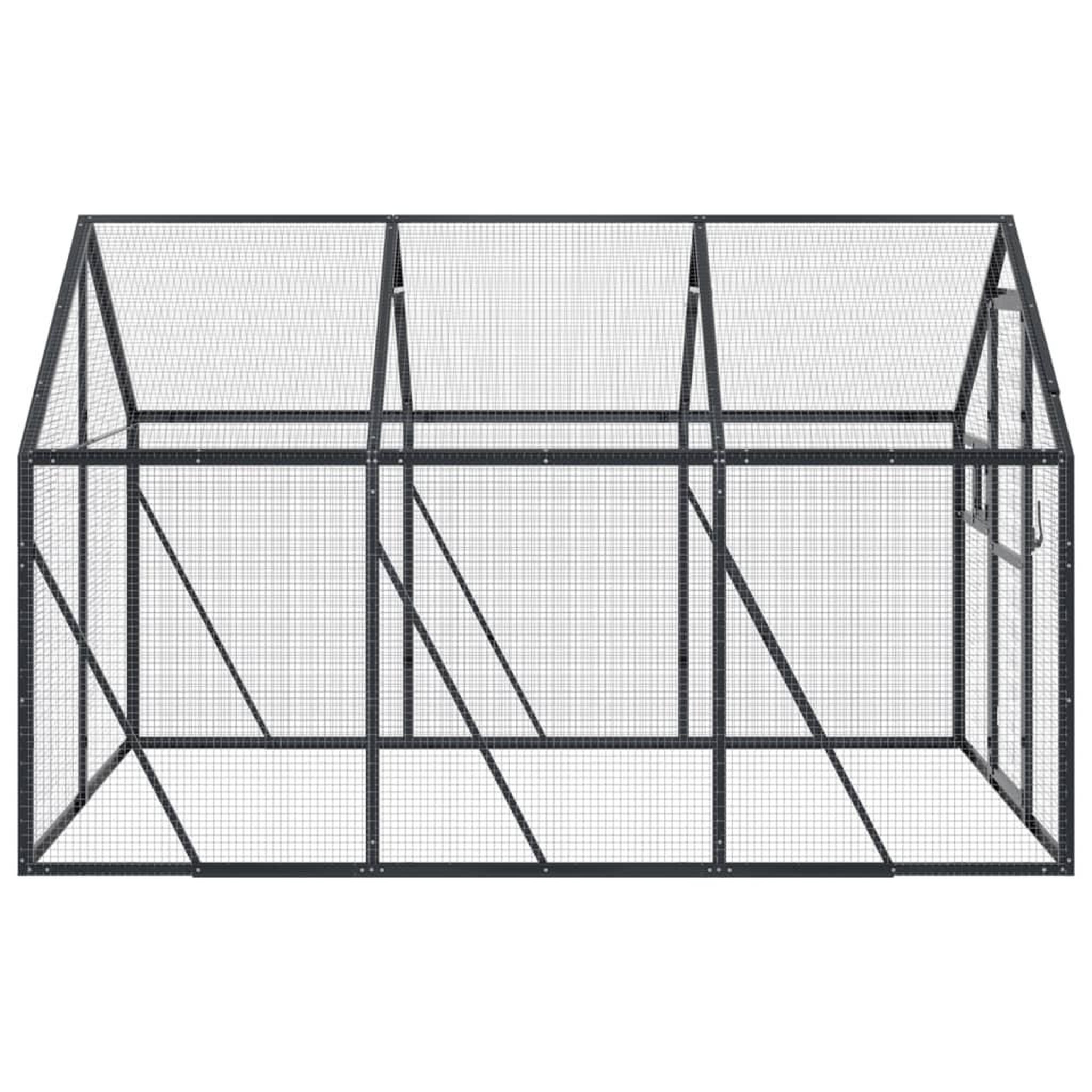 Voir la diapositive 4 : VIDAXL Voliere anthracite 1,79x3x1,85 m aluminium