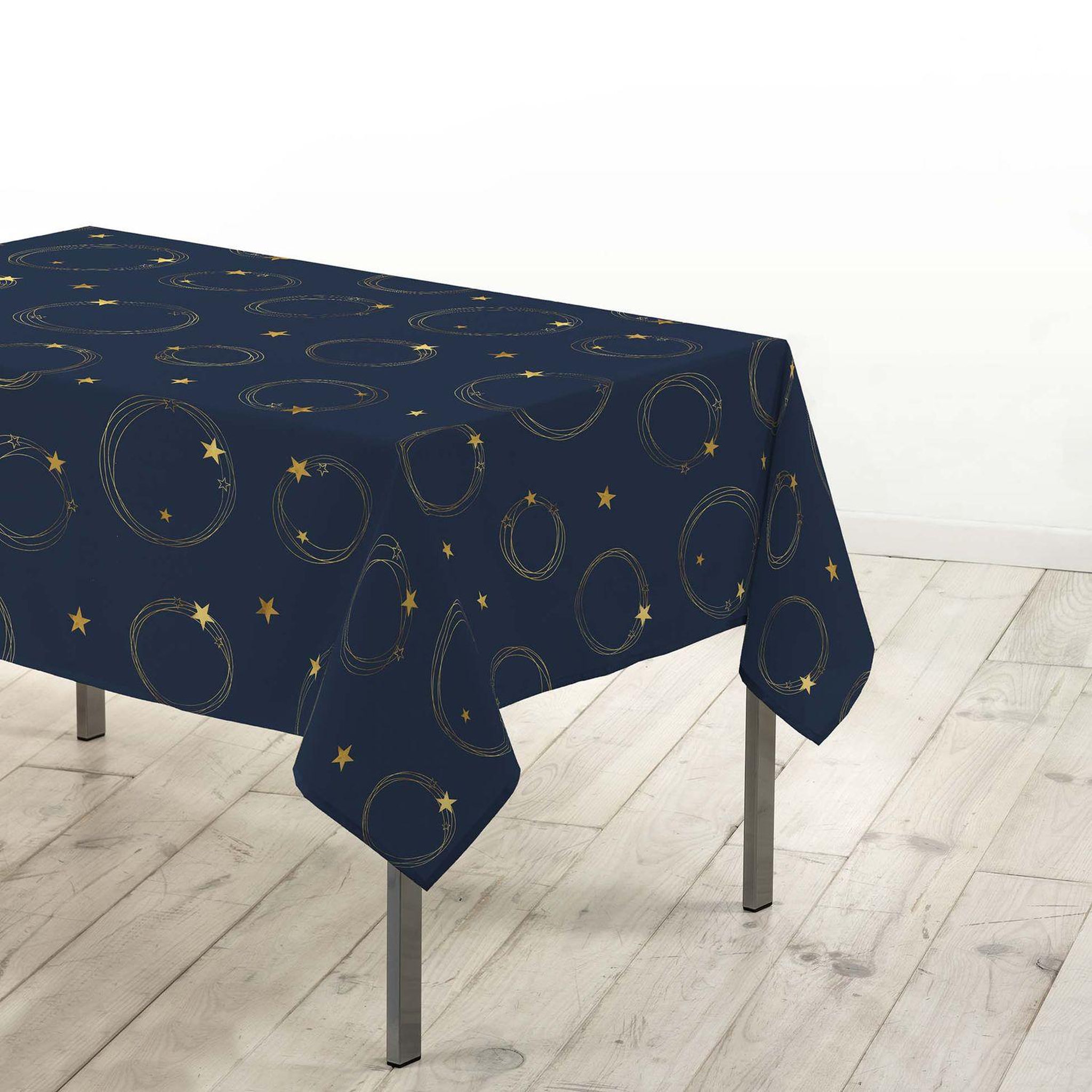 Voir la diapositive 2 : Douceur d'Intérieur Nappe rectangulaire antitache et infroissable etoiles scintillantes