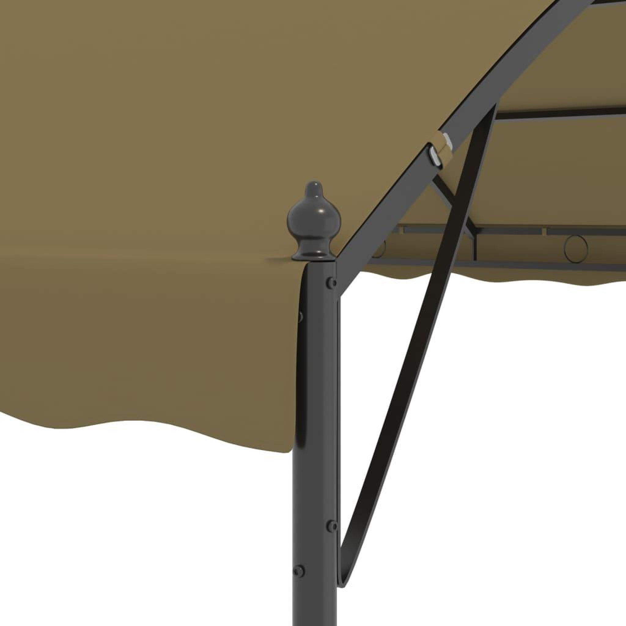 Voir la diapositive 5 : VIDAXL Belvedere 4x3x2,6 m taupe 180 g/m^2