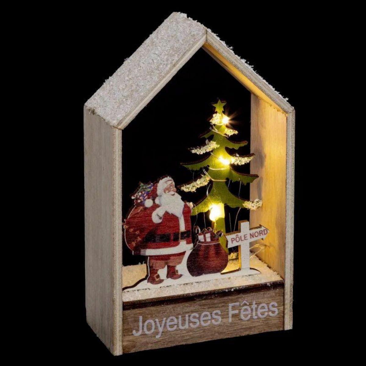 Paris Prix Décoration Lumineuse Noël  Maison  17cm Naturel