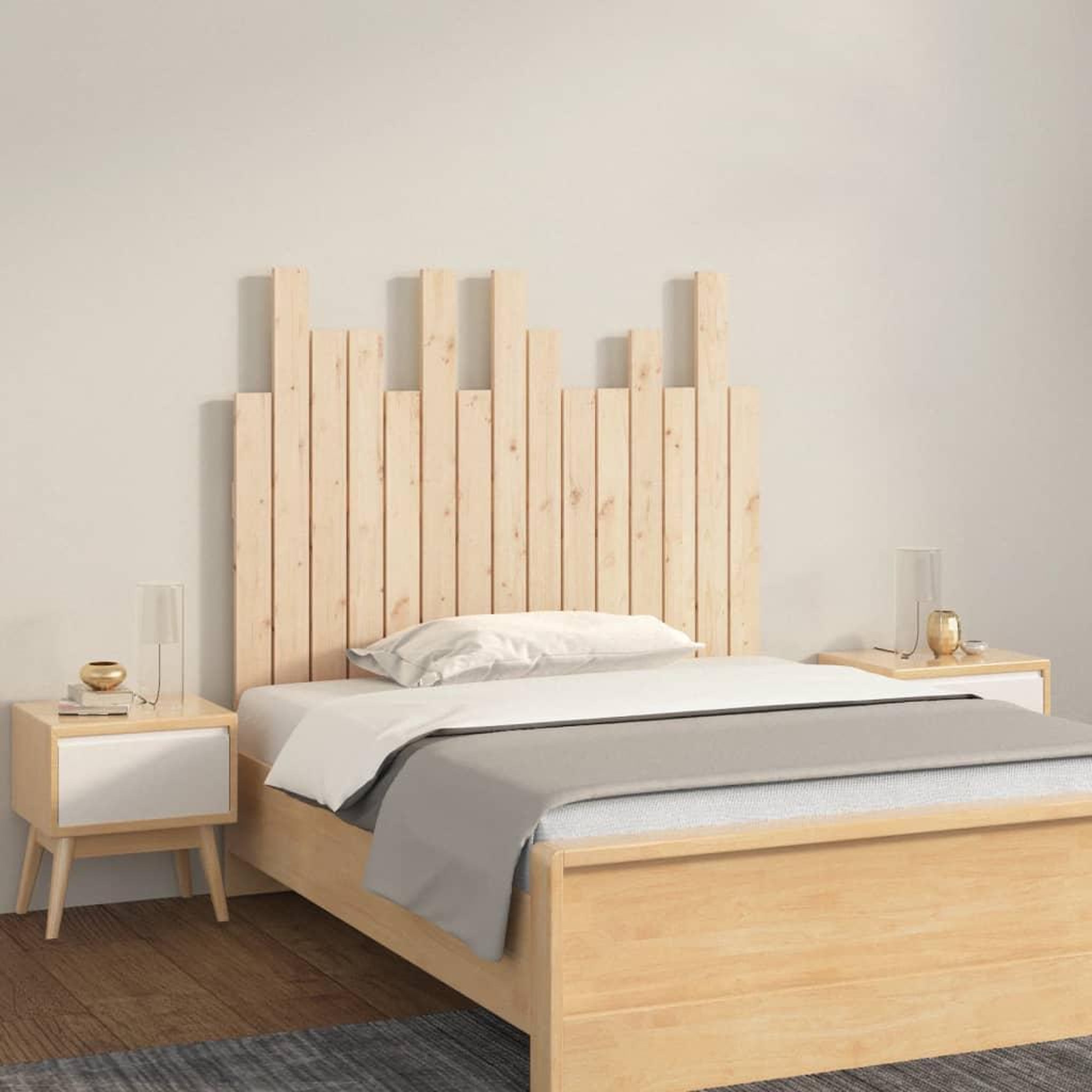 Voir la diapositive 1 : VIDAXL Tete de lit murale 95,5x3x80 cm Bois massif de pin