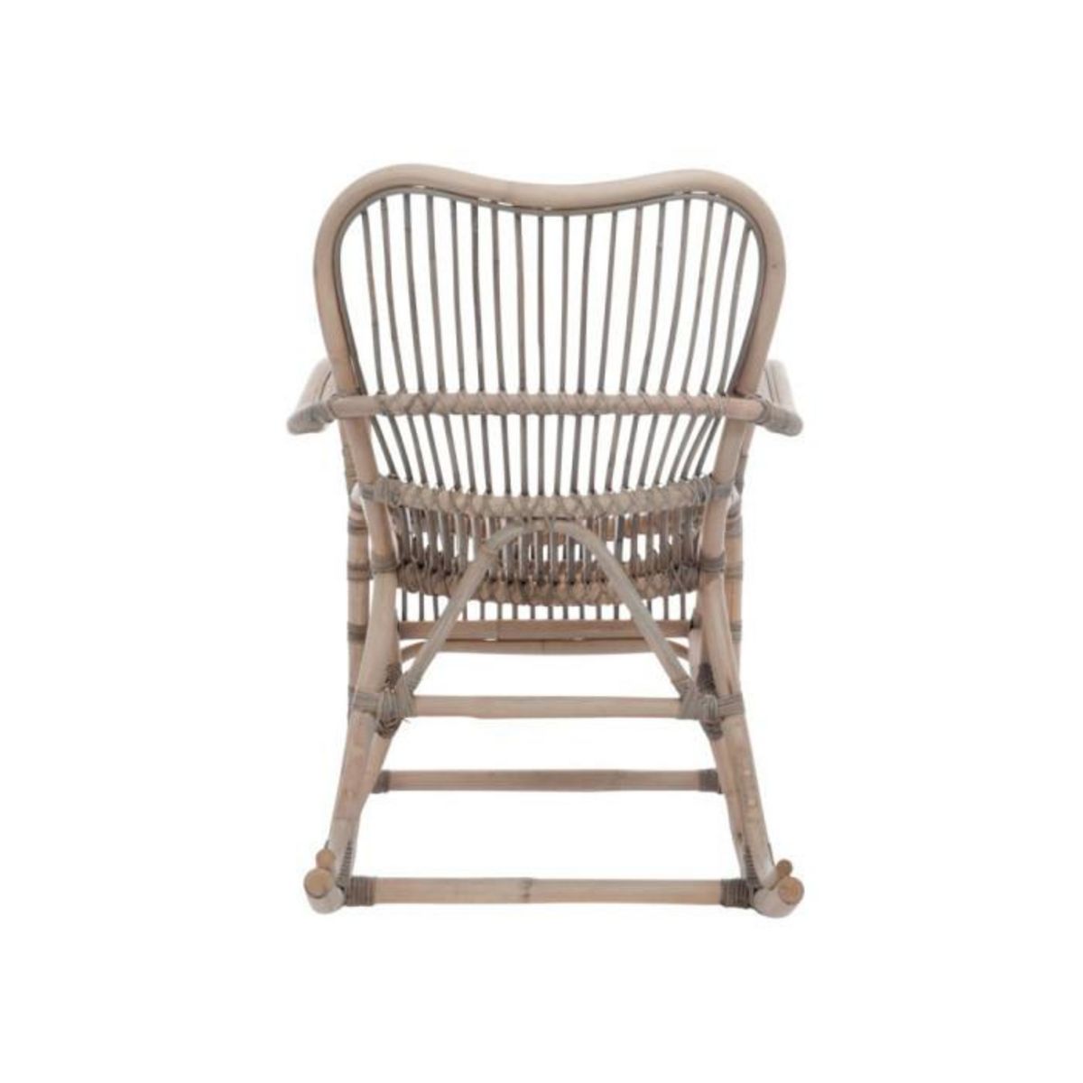 Paris Prix Fauteuil à Bascule en Rotin  Washi  110cm Gris