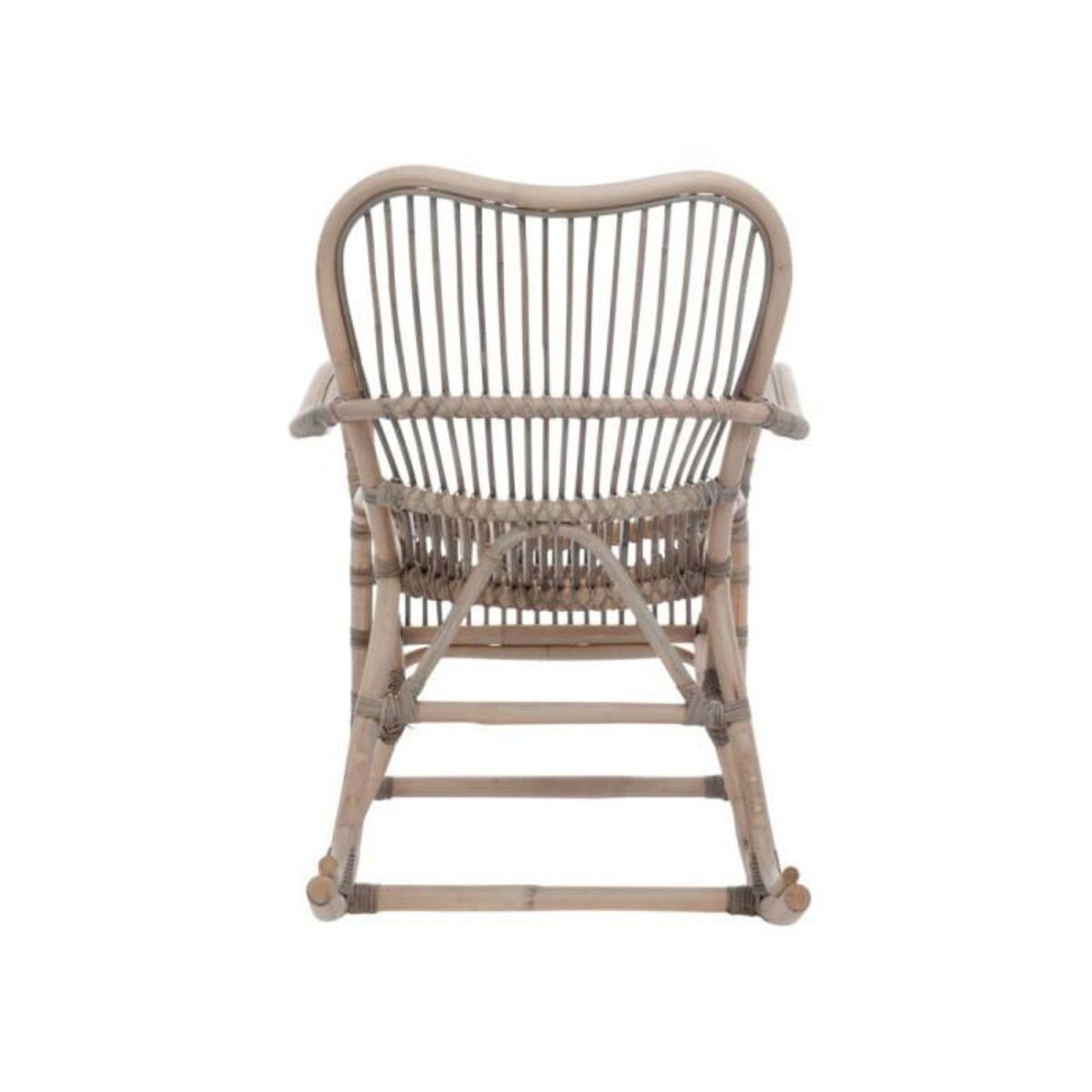Paris Prix Fauteuil à Bascule en Rotin  Washi  110cm Gris