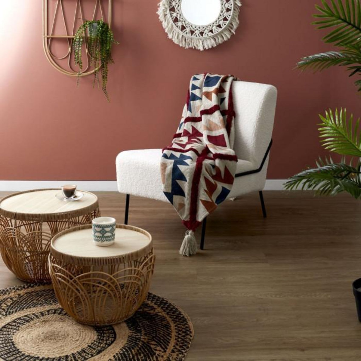 Paris Prix Plaid Tufté Imprimé  Origine  120x150cm Multicolore