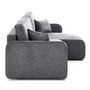 Voir la diapositive 5 : LISA DESIGN Apolline - canapé d'angle réversible 4 places convertible avec coffres en tissu moucheté
