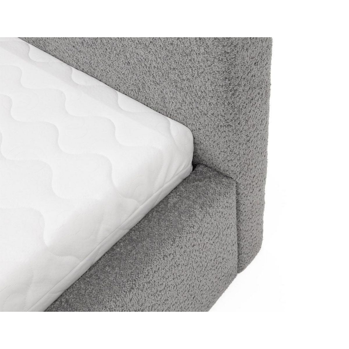 BEST MOBILIER Orane - lit coffre - 140x200 cm - en tissu bouclette