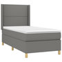 Voir la diapositive 4 : VIDAXL Sommier a lattes de lit matelas LED Gris fonce 80x200cm Tissu