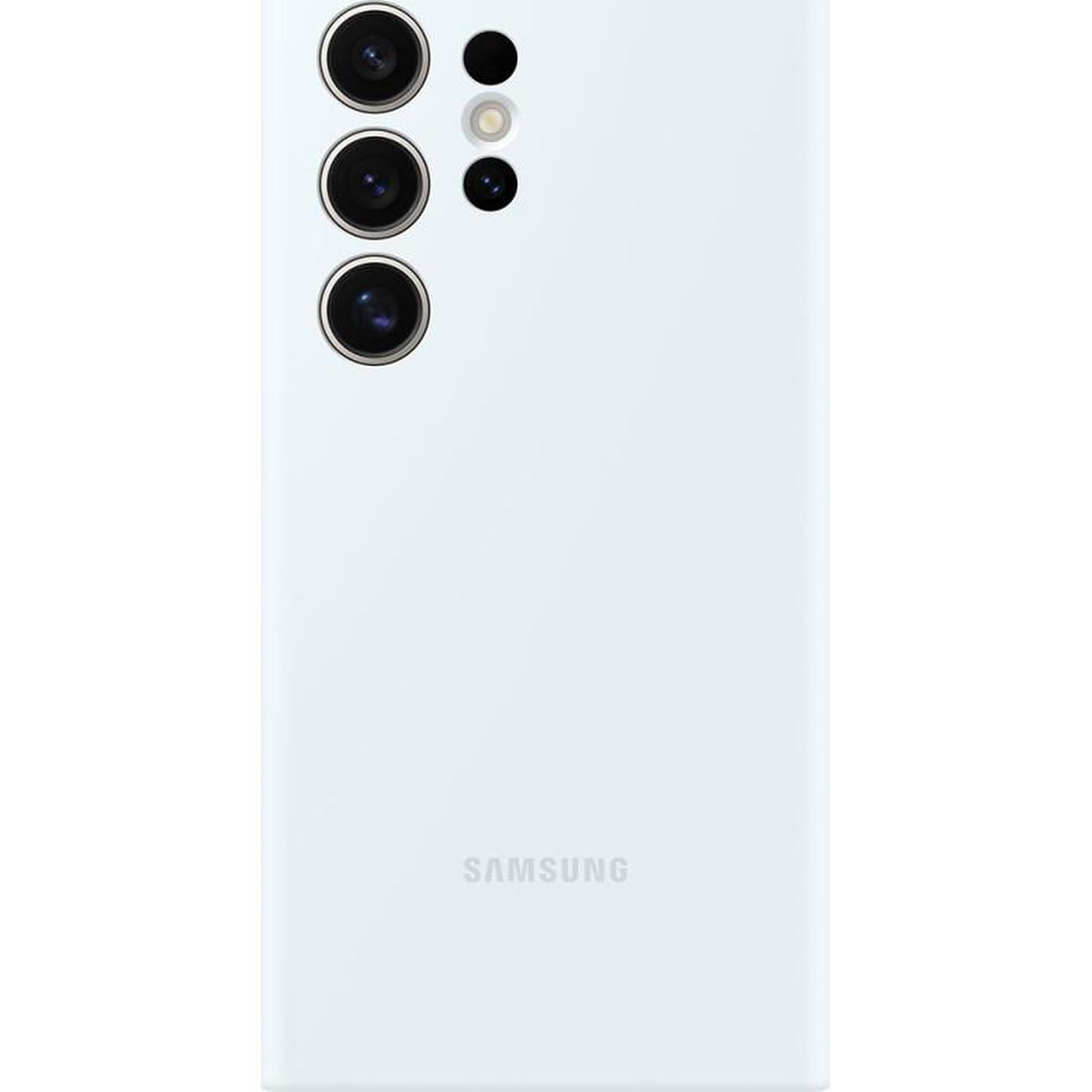 Samsung Coque en silicone pour Samsung Galaxy S24 Ultra Gris Clair