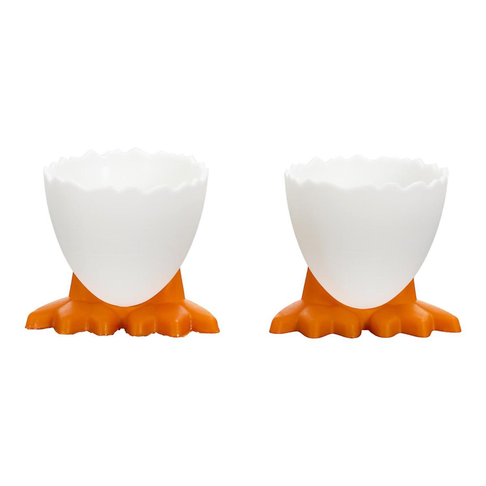 COOK CONCEPT Lot de 2 coquetiers  pieds de poule  5cm blanc