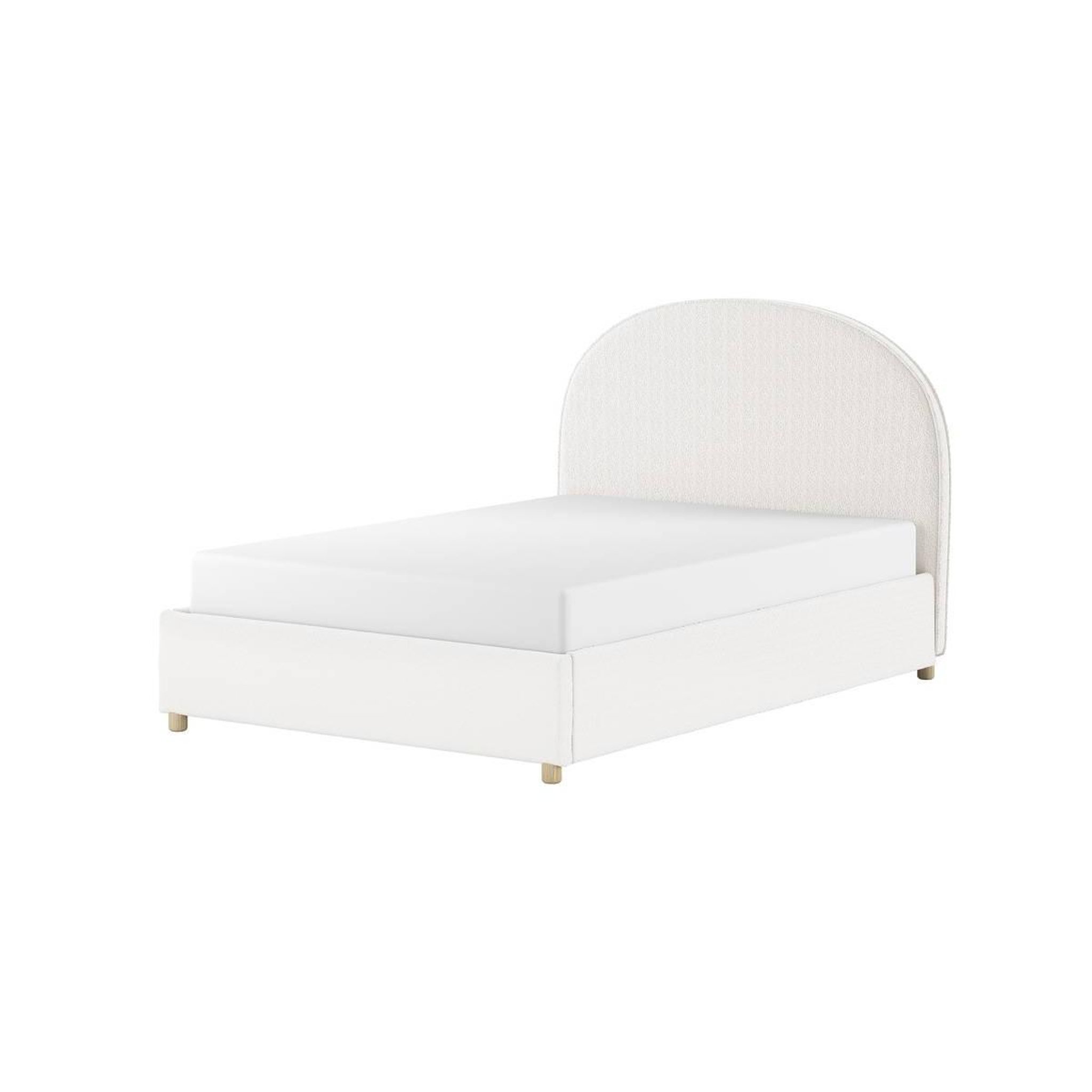Voir la diapositive 3 : Paris Prix Lit coffre adulte  moon  140x200cm blanc
