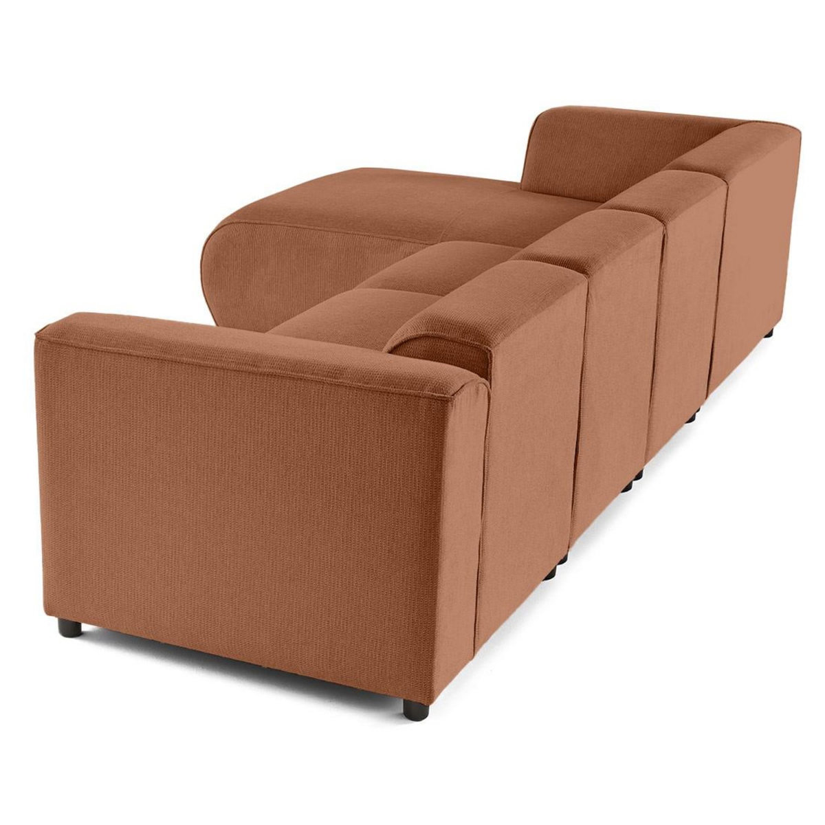 LISA DESIGN Suaro - canapé modulable d'angle gauche 5 places en tissu texturé