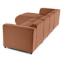 Voir la diapositive 6 : LISA DESIGN Suaro - canapé modulable d'angle gauche 5 places en tissu texturé