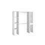 Voir la diapositive 3 : CONCEPT USINE Dressing blanc 6 étagères, 1 tiroir, 2 penderies 180 x 40 x 180 cm ELYSEE