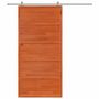 Voir la diapositive 3 : VIDAXL Porte de grange marron cire 100x208 cm bois massif de pin