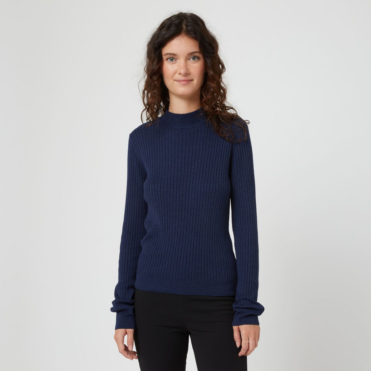 INEXTENSO Pull bleu marine femme