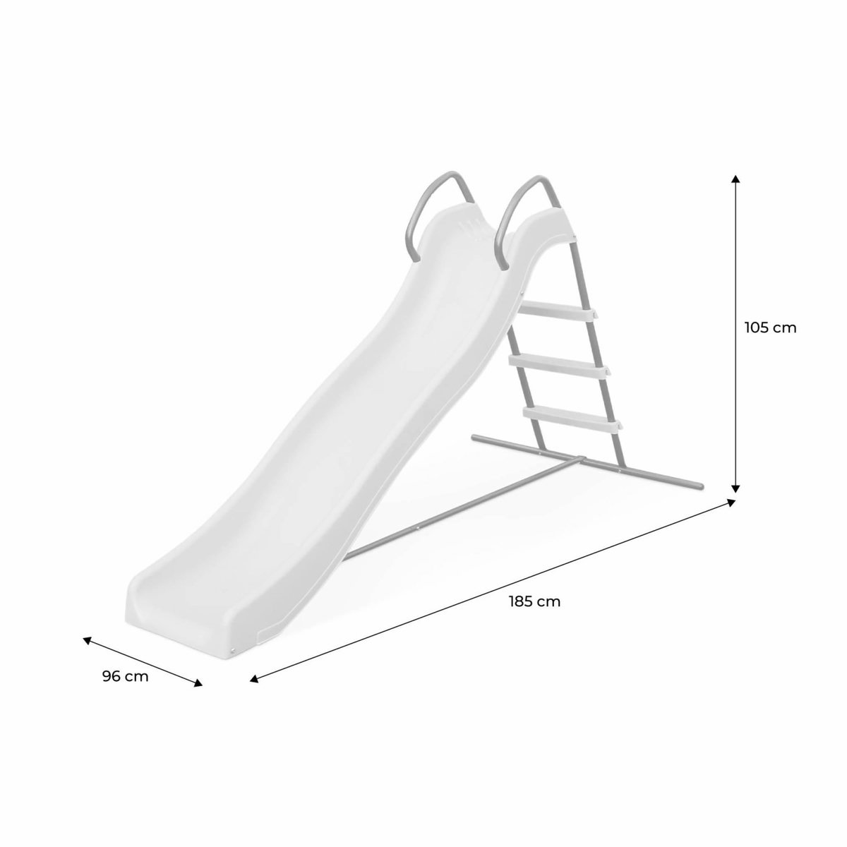 SWEEEK Toboggan - Sirocco vert - Glissière double vague. 175cm de longueur. structure de jardin extérieure. aire de jeu pour le jardin.