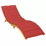 VIDAXL Coussin de chaise longue rouge 200x70x3 cm tissu oxford