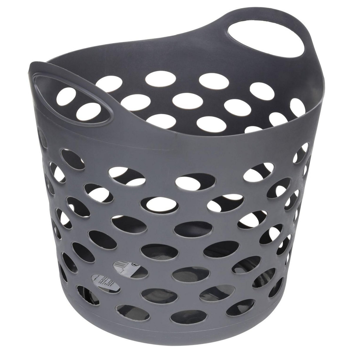 FIVE Panier à linge Rond - 28 L - Gris