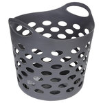 FIVE Panier à linge Rond - 28 L - Gris