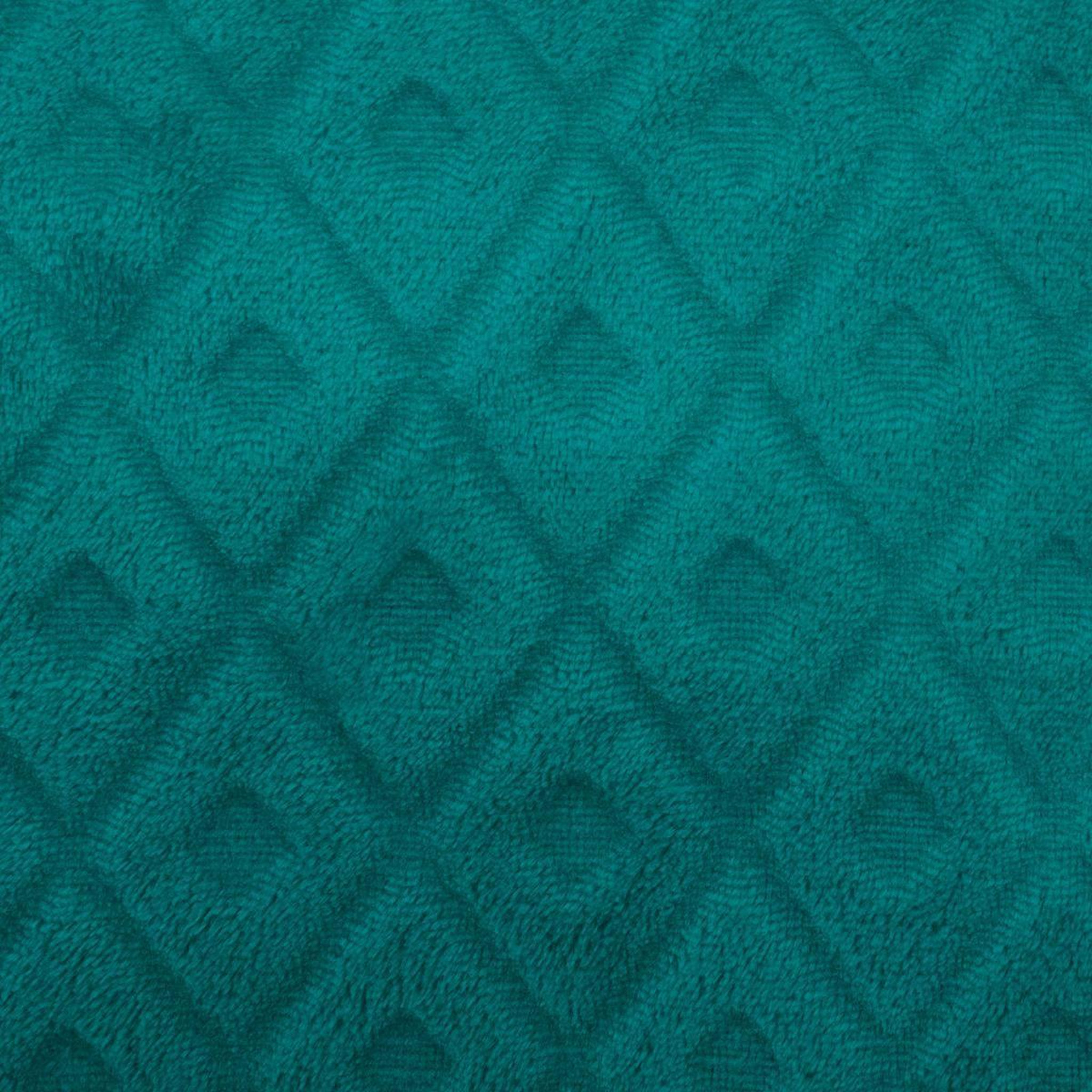 Voir la diapositive 3 : ATMOSPHERA Plaid imprimé  losange 3d  180x230cm bleu canard